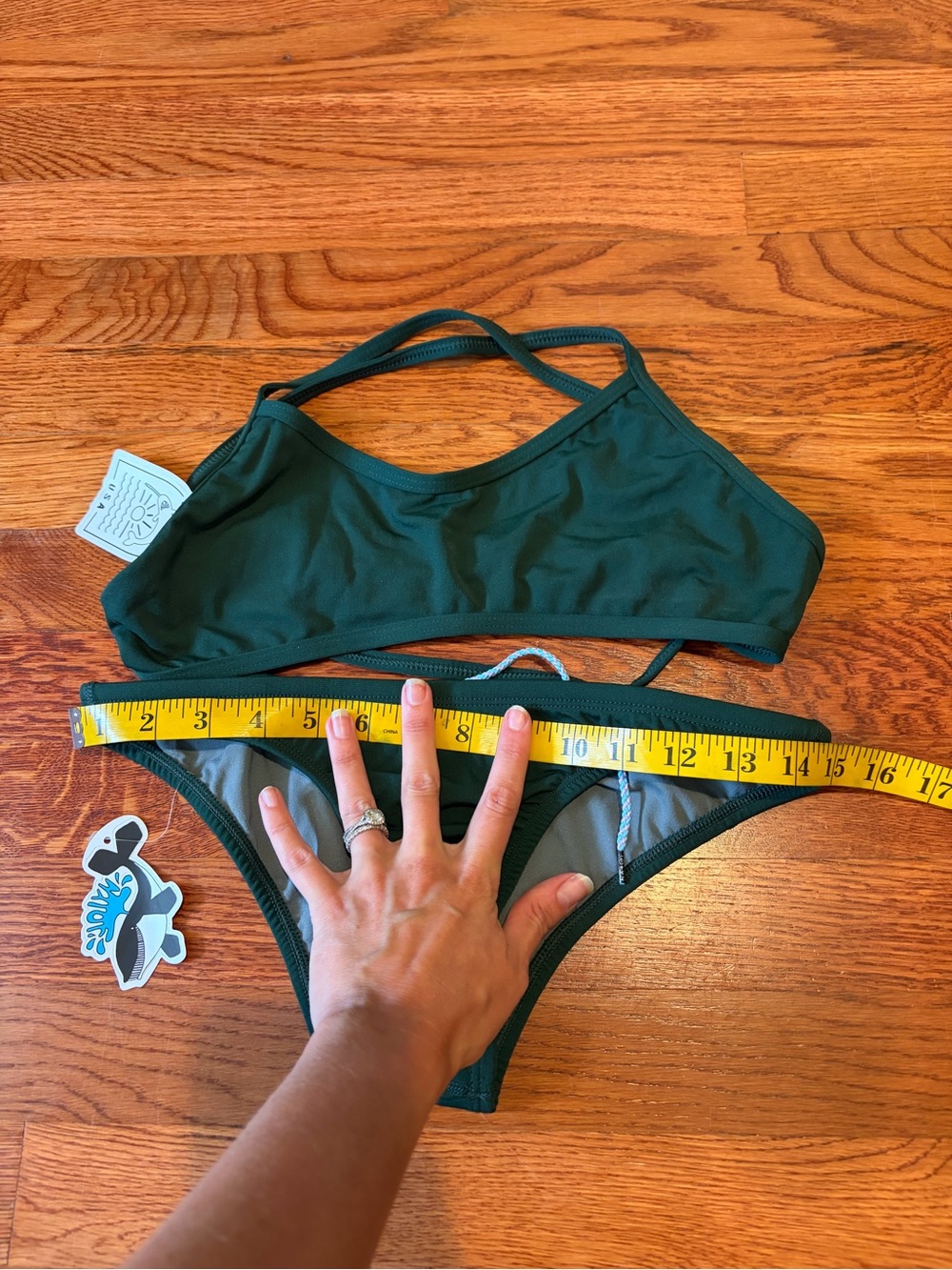 Jolyn Forest Green Two-Piece Bikini Set M/L - Picture 2 of 5